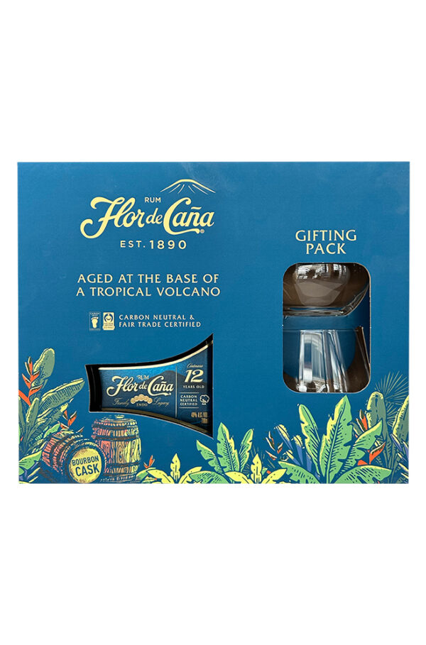 Ron Flor De Cana 12 Years Ρούμι 700ml Gift Pack