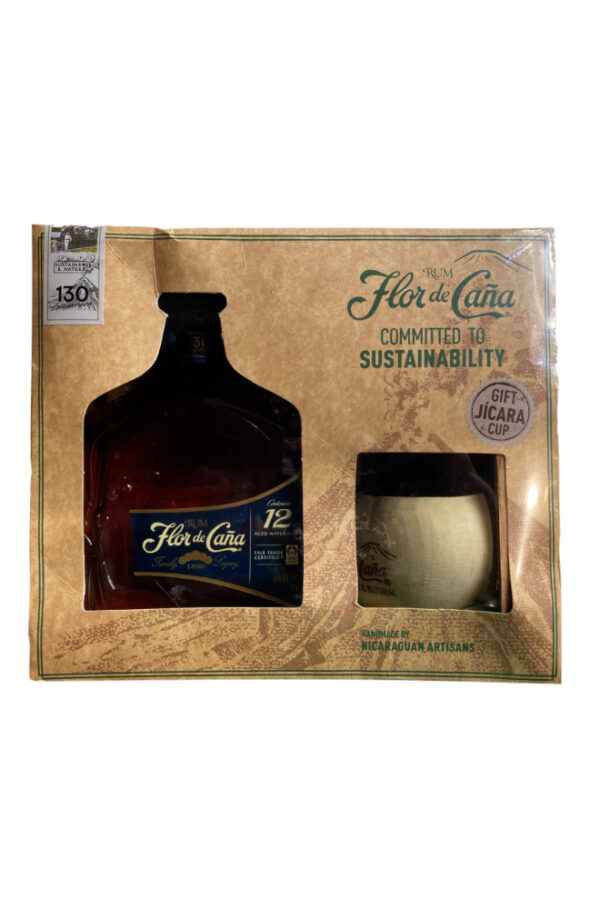 Ron Flor De Cana 12 Years Ρούμι 700ml Gift Pack