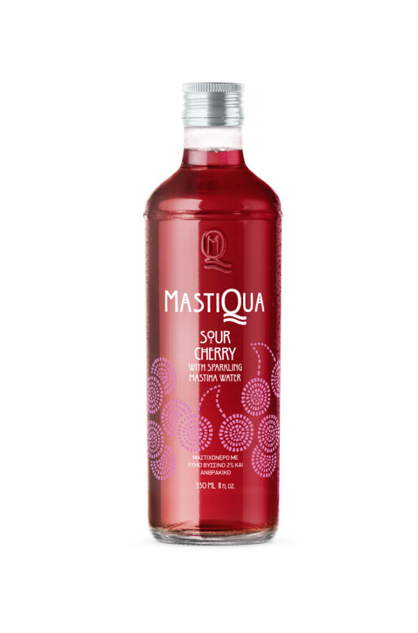 Ανθρακούχο νερό μαστίχας Mastiqua Sour Cherry 330ml