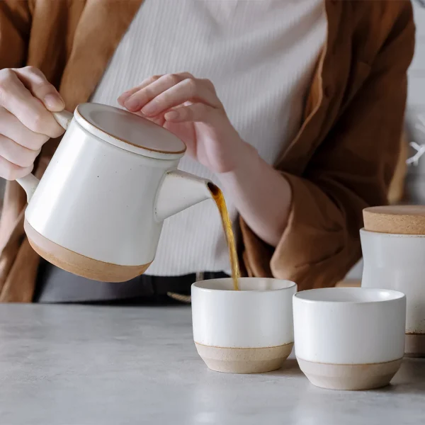 KINTO CLK-151 Teapot 500ml White Ceramic lab