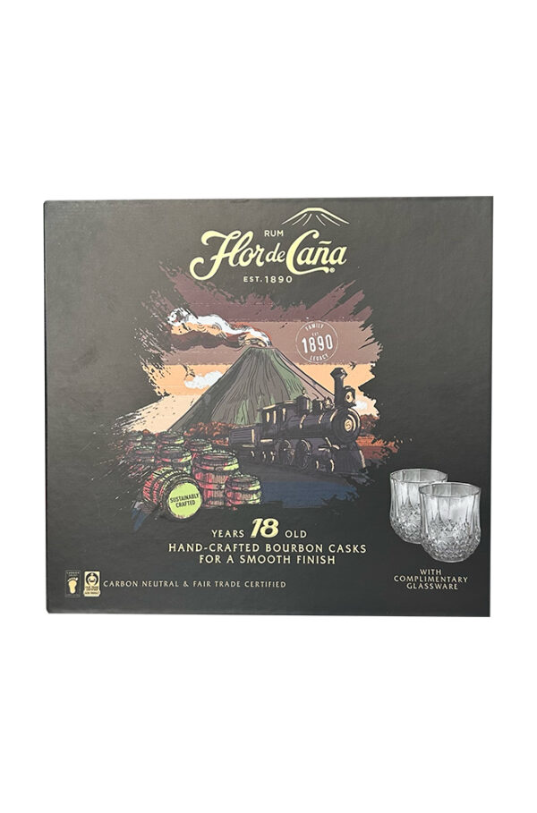 Flor De Cana 18 Years Rum Gift Pack 700ml