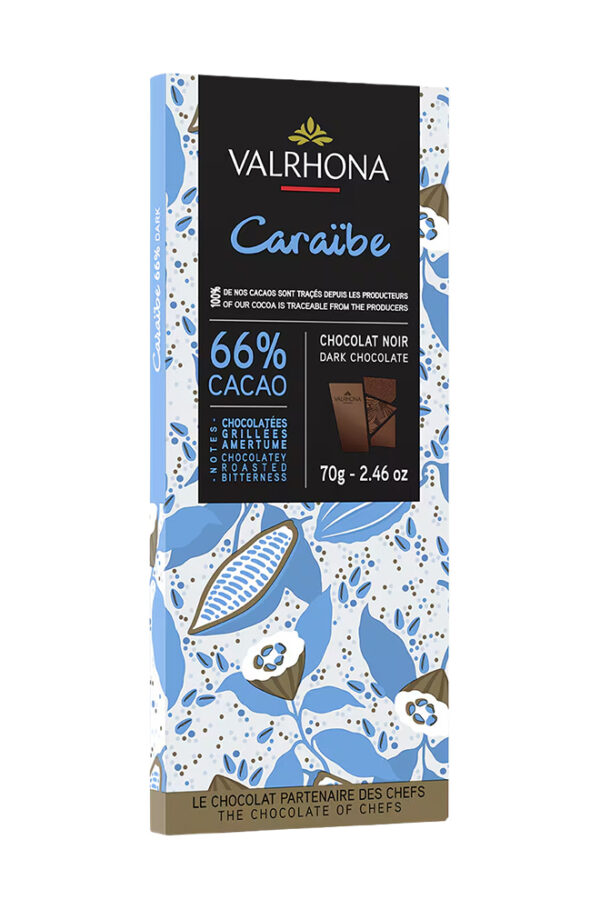 Valrhona Chocolate Tablette Caraibe 66% | 70g