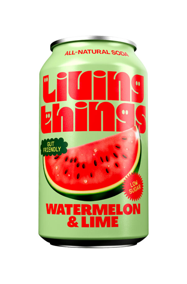 Living Things Watermelon & Lime CAN Σόδα 330ml | 3 Τεμάχια